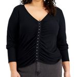 Hippie Rose  Trendy Plus Size Ruched Hook-and-Eye-Front Top 2X Photo 11
