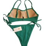 Shade & Shore Ribbed Keyhole Bralette + Extra Cheeky Side Tie High Leg Bikini Photo 2