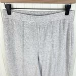 Aerie  Groove On Rib Velour Flare Pant Women's Size Small Light Grey High Waist Photo 3