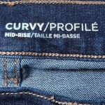 Old Navy Curvy Mid Rise Blue Jeans Womens 14 Tall Denim Dark Wash Stretch Casual Photo 4