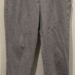 ZARA Ruffled Pockets White Black Plaid Pants Photo 0