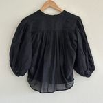 Madewell Balloon-Sleeve Top in Jet Black, Size X-Small Photo 11