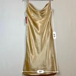 Birdy Grey  Women's Lisa Sleeveless Cowl Neck Satin Maxi Dress Gold Size Med NWT Photo 7