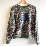 Adidas  Sweatshirt Top Camuflage Logo Print Athletic‎ Womens Size M Green Photo 3
