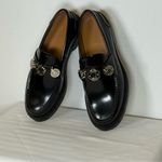 Burberry Polished Calfskin Slip-On Loafers Logo Hardware Women’s Size 37.5 Photo 1