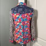 Natural Life Button Down Shirt Floral Patchwork Print Long Sleeve XS Photo 5