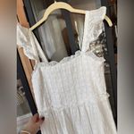 Shop Talulah eyelet smock maxi dress midi ruffle hillhouse nap embroidered White Size M Photo 2
