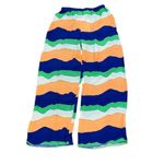 Pippa The Label Stripe Green & Orange Wide Leg Elastic Pants(Size Small) Photo 4