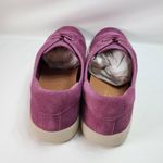Vionic  Women Berry Purple Slip-on Jean Suede Sneakers Size 8 Elastic Laces Photo 3