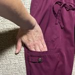 HH Works By Healing Hands Woman's XXS Maroon Scrub Pants‎ Pockets Photo 6