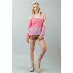 Very J  Color Block Long Sleeve Sweater Photo 4