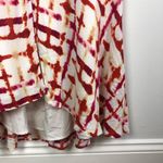 Leyden Tie Dye Front Slit Maxi Dress Red Medium Photo 4