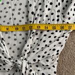 Stillwater  Not Alone Top Polka Dot Wrap Blouse Black White Women’s Medium NWT Photo 2