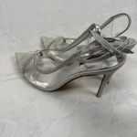 Nine West  Slingback Heels Rhinestone Pointed Toe Stiletto Silver‎ 10.5M Photo 6