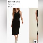 Marine layer  Lexi Ribbed Daytime Midi Dress Black Small Photo 4