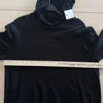 Majestic Filatures Sweatshirt Women 4 Large Black Hooded Deluxe Teeshirt Sweater Photo 8