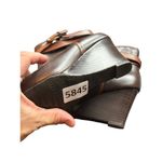 Banana Republic  Women's Brown Leather Wedge Ankle Boots Size 8 Photo 10