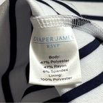 Draper James  Navy Blue Chevron Stripe Midi Dress Coastal Yacht Club Adjustable M Photo 8