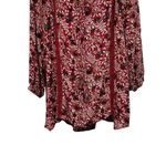 Knox Rose Floral Print Tassel Drawstring Balloon Sleeve Peasant Boho Blouse Top Photo 83