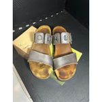 NAOT Michele Strappy Jeweled Sandals Mirror Leather Womens Size 40 US‎ 9 Silver Photo 2