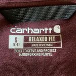 Carhartt  burgundy zip up jacket size small 4-6 Photo 2