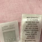 Garnet Hill  100% Linen Pink/Purple Short‎ Sleeve Button Up Shirt Size 4 Photo 9