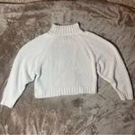 Elie Tahari White Cable Knit Sweater S Mock Neck Chunky Pullover 18x19 NWT Photo 5
