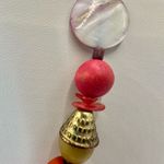 Pink beaded coral abalone necklace Photo 12