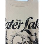 Urban Outfitters Crater Lake Overdyed Crew Neck Sweatshirt Small Yellow Oregon Photo 9