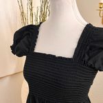 O.P.T‎ Anthropologie Black Square Neck Smocked Maxi Dress Size Small Photo 8