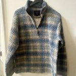 Southern Marsh  fleece pullover, blue/green plaid, size small Photo 0