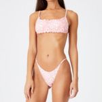 Cotton On thin strap high waisted side cheeky bottoms jacquard pink Photo 0