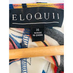 Eloquii Havana Floral Faux Wrap Maxi Dress Sz 16 Slit Long Sleeve Belted Slinky Photo 6