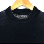 Walter Medium Black Short Sleeve Maxi Dress Velvet Mock Neck Romantic Goth Sexy Photo 5