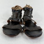 Bed Stu Rustic Artemis‎ Leather Gladiator Sandals 10 Buckle Zipper Ankle Straps Black Photo 1