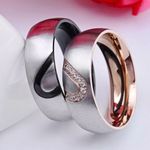 2pcs Forever Love Heart Couple Rings Photo 3