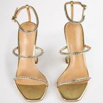 Tony Bianco  Shy Gold Nappa Metallic Heels Photo 3
