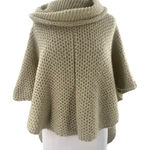 Wooden Ships  cowl neck tan poncho sweater wool mohair sz XS Photo 0