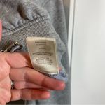 For Love & Lemons ‎ Josie Cropped Fleece Lined Hoodie Size Small Embroidered Gray Photo 2