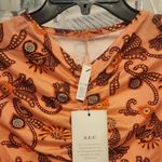 ALC Frank A.L.C. Ansel Rash Guard Top Pink Floral Long Sleeve Size L Photo 3