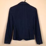 Ann Taylor  Women’s Knit Navy Blue 2-Button Career Office Blazer Photo 6