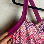 prAna  Amaya Geometric Athleisure Tank Dress Casual Size Medium Burgundy Pink Photo 5
