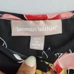 Woman Within  Sleeveless Floral Button Down Shirt Top 4X Photo 5