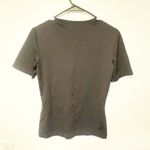 Escada Size 34 Black Nylon Stretch Short Sleeve V Neck Top Size M Photo 3