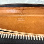 Coach  Chelsea Wallet Navy Blue Pebble Leather Zip Around Vintage Photo 7