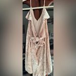 Urban Outfitters Luxe Crushed Velvet Champagne Tie Back Romper Photo 7