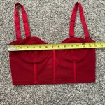 Oh Polly ! red sheer mesh bustier bra top size 4 Photo 7
