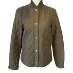 Lauren Ralph Lauren vintage army green quilted snap front long sleeve coat S Photo 0