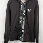 True Religion  Women's Cotton Blend Black/White Full Zip Track Jacket Large Photo 0