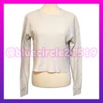 Wild Fable White Cropped Waffle Knit Thermal Long Sleeves Top •Size Small Photo 10